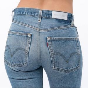 Levi’s Redone Re/done High Rise Ankle Crop Jeans 24